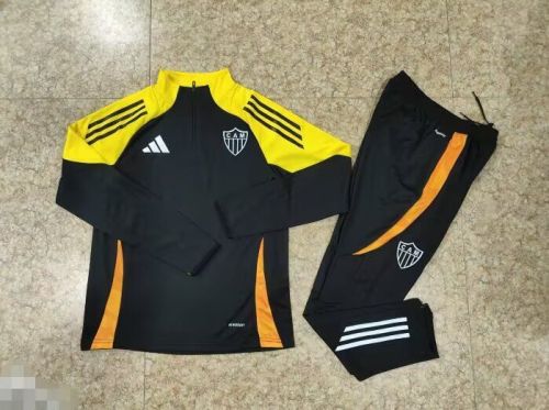 2025-2026 Minero Black Soccer Training Sweater and Pants Football Kit