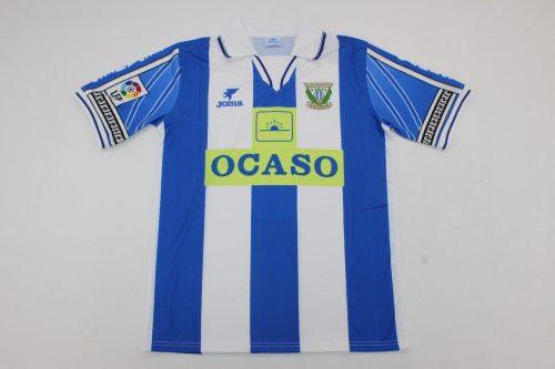 with LFP Patch Retro Jersey 1998-2000 Leganes OSCAR 2 Home Soccer Jersey Vintage Leganés Football Shirt