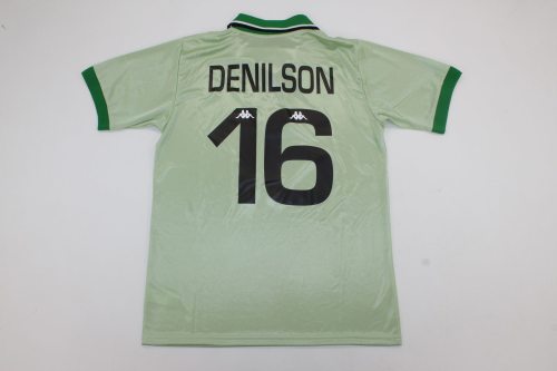 without Sponor Logo Retro Jersey Real Betis 1999-2000 DENILSON 16 Away Soccer Jersey Vintage Football Shirt