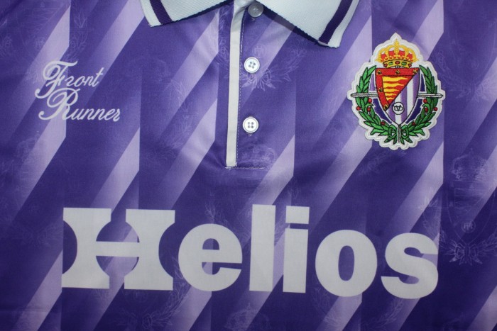 Retro Jersey 1991-1992 Real Valladolid 5 Away Purple Soccer Jersey Vintage Football Shirt