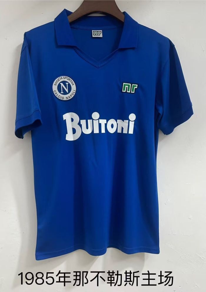 Retro Jersey 1985 Calcio Napoli Home Soccer Jersey Napoles Vintage Football Shirt