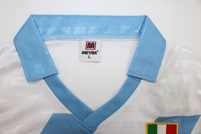 Retro Jersey 1990-1991 Calcio Napoli 10 Away White Soccer Jersey Napoles Vintage Football Shirt