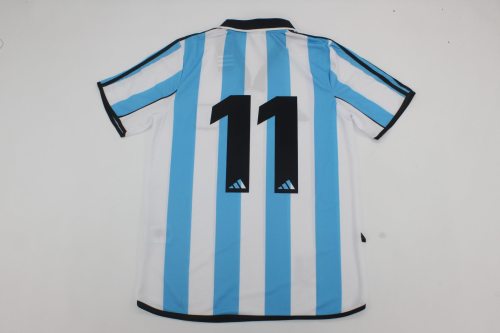 Retro Jersey 2000-2001 Argentina Racing Club 11 Home Soccer Jersey Vintage Football Shirt
