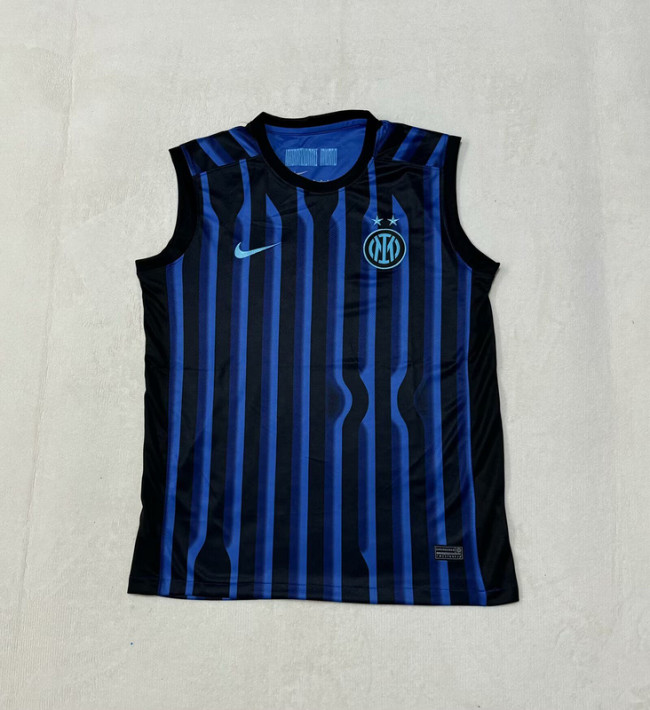 2025-2026 Inter Milan Home Soccer Training Vest Football Shirt
