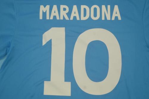 Retro Jersey 1986-1987 Calcio Napoli MARADONA 10 Home Soccer Jersey Naples Football Shirt