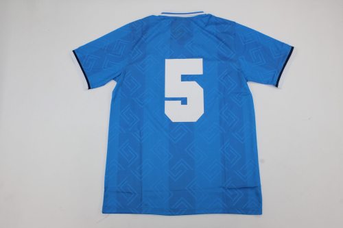 Retro Napoles Shirt 1993-1994 Calcio Napoli 5 Vintage Home Soccer Jersey