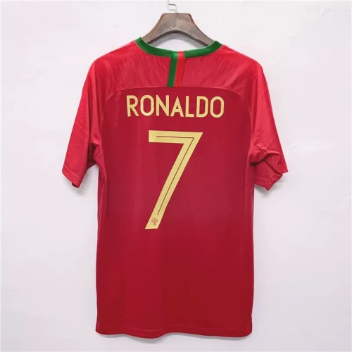 Retro Jersey 2018 World Cup Portugal RONALDO 7 Home Soccer Jersey Vintage Football Shirt