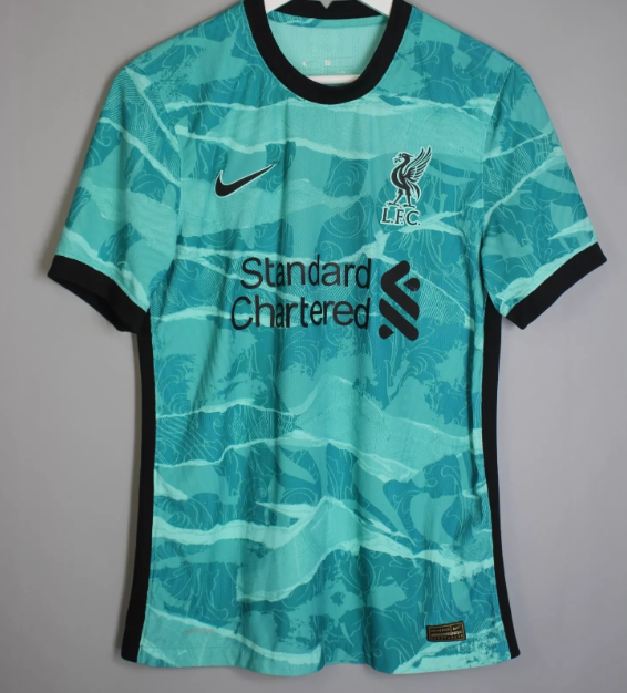 Retro Jersey 2020-2021 Liverpool M.SALAH 11 Away Green Soccer Jersey Vintage Football Shirt