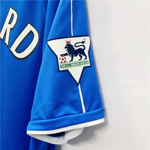 with EPL Patch Retro Jersey 2001-2003 Chelsea LAMPARD 8 Home Blue Soccer Jersey Vintage Football Shirt