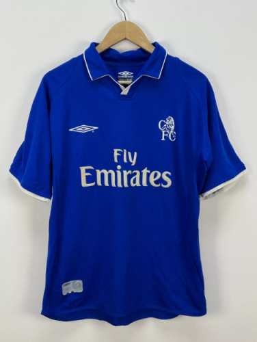 Retro Jersey 2001-2003 Chelsea HASSELBAINK 9 Home Blue Soccer Jersey Vintage Football Shirt