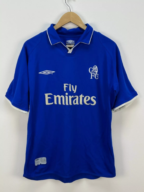 Retro Jersey 2001-2003 Chelsea HASSELBAINK 9 Home Blue Soccer Jersey Vintage Football Shirt