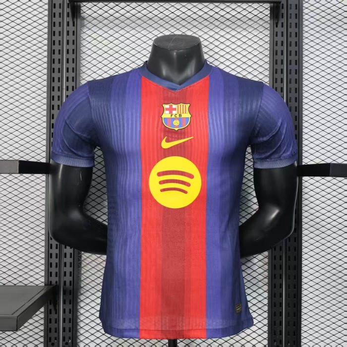 Barca Camisetas de Futbol Player Version 2025-2026 Barcelona Dark Blue/Red Special Edition Soccer Jersey