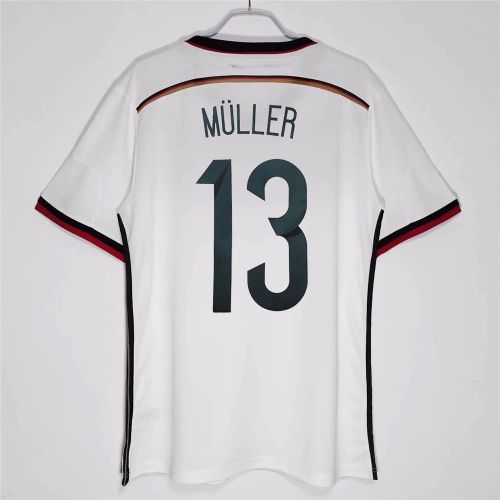 Retro Jersey Germany 2014 World Cup MULLER 13 Home Soccer Jersey