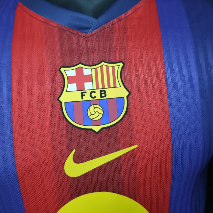 Barca Camisetas de Futbol Player Version 2025-2026 Barcelona Dark Blue/Red Special Edition Soccer Jersey