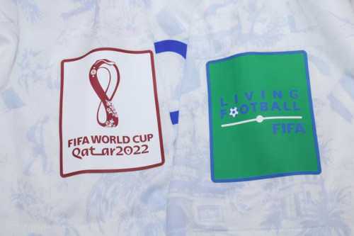 with World Cup Patch Retro Jersey 2022 World Cup France Away White Soccer Jersey
