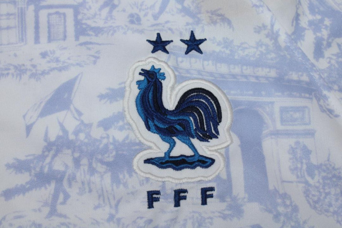 with World Cup Patch Retro Jersey 2022 World Cup France Away White Soccer Jersey