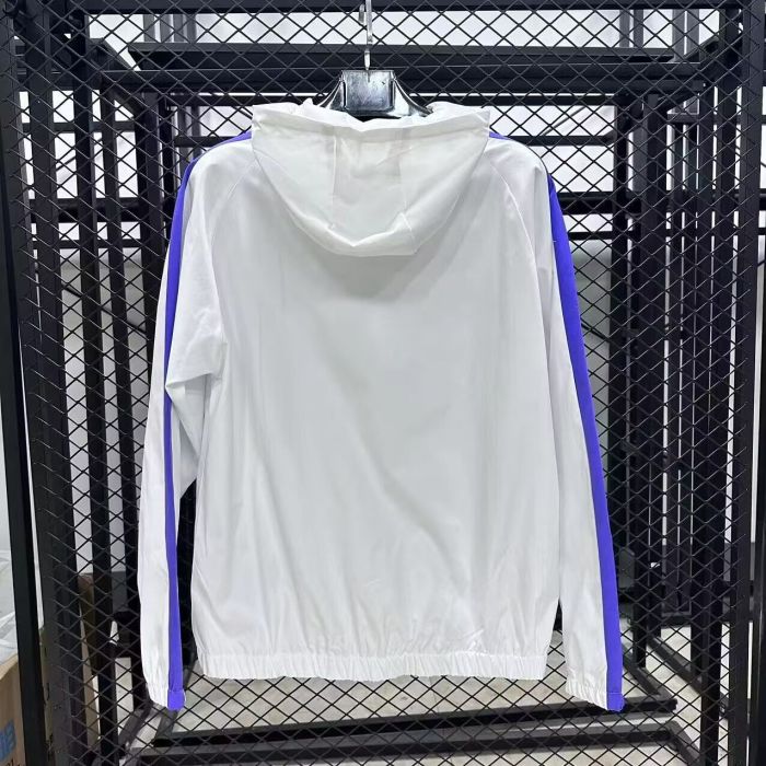 2025-2026 Real Madrid White Soccer Windbreaker Jacket Football Jacket