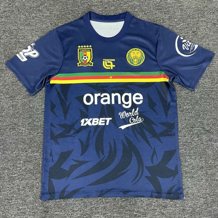 Fan Version 2025 Cameroon Dark Blue Soccer Training Jersey Cameroun Football Shirt