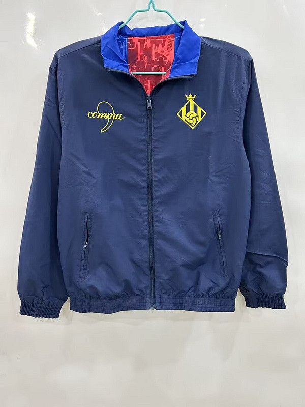 2025-2026 Barcelona Comma Trench Coat Soccer Reversible Windbreaker Jacket