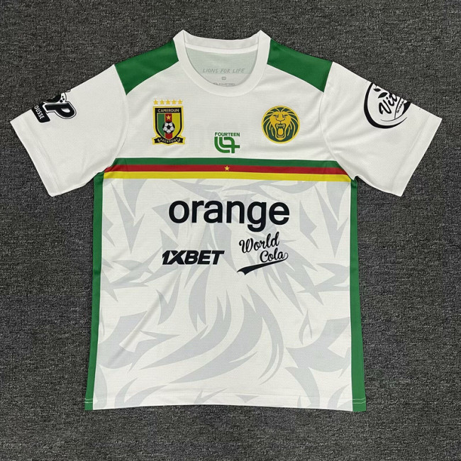 Fan Version 2025 Cameroon White Soccer Training Jersey Cameroun Football Shirt