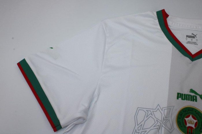 Retro Jersey 2022 Morocco Away White Soccer Jersey Vintage Football Shirt