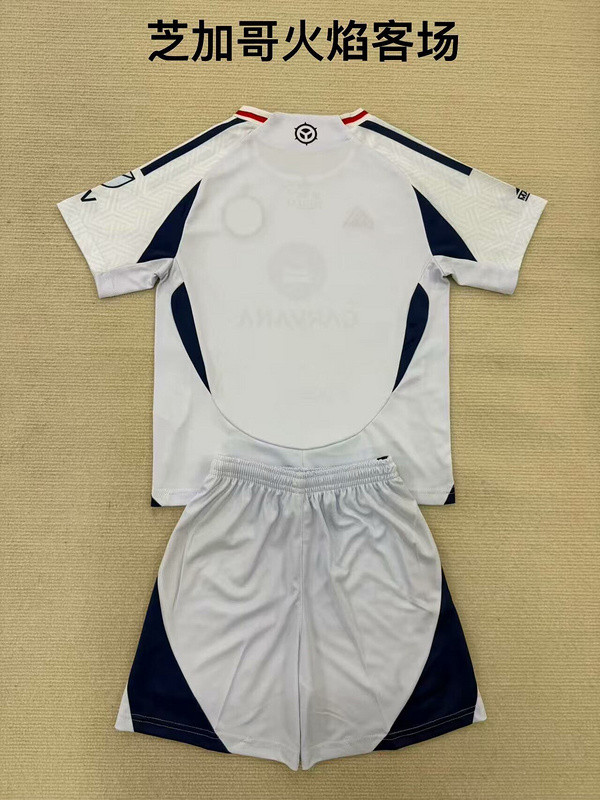 Adult Uniform 2025-2026 Chicago Fire Away White Soccer Jersey Shorts Men's Football Kit