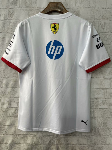 2025 Ferrari White Shirt Racing Jersey