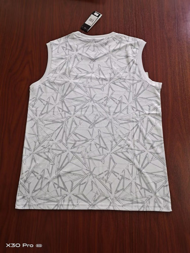 2025-2026 Real Madrid White/Grey Soccer Training Vest Football Shirt