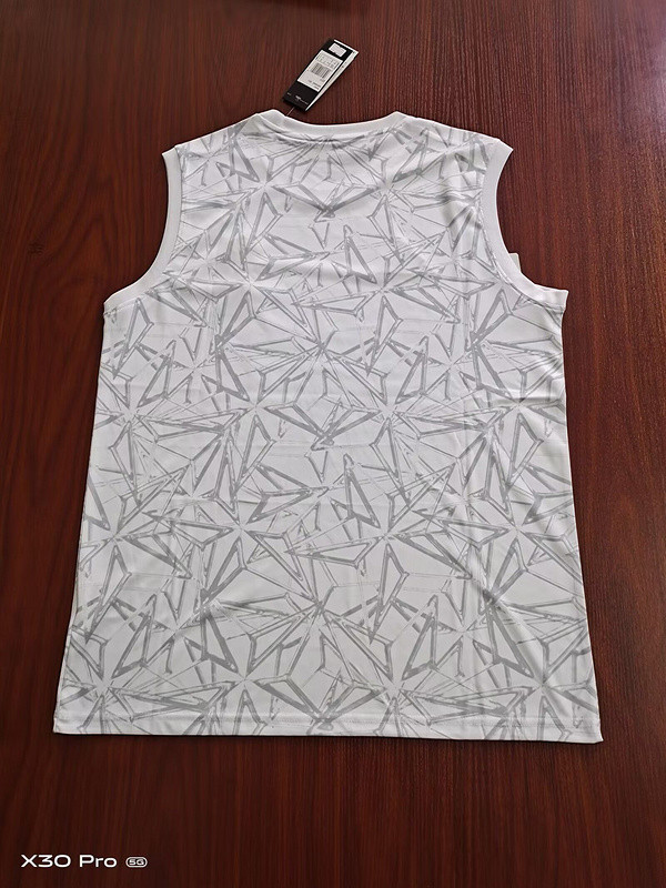 2025-2026 Real Madrid White/Grey Soccer Training Vest Football Shirt