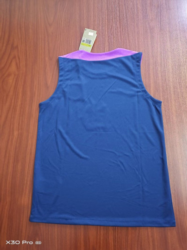 2025-2026 Barcelona Dark Blue Soccer Training Vest Football Shirt