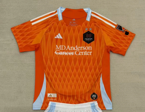 Fan Version 2025-2026 Houston Dynamo Home Orange Soccer Jersey Men's Football Shirt