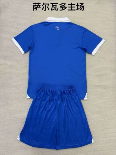 Adult Uniform 2025 El Salvador Home Soccer Jersey Shorts Men's Football Kit