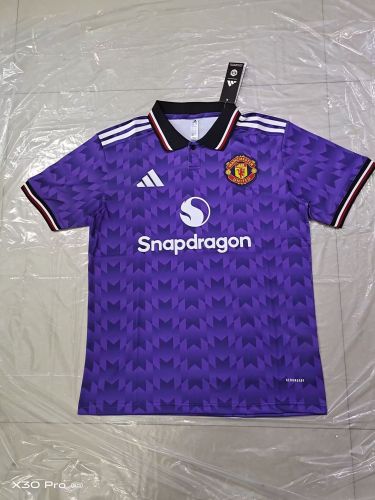 Fan Version 2025-2026 Manchester United Purple/White Soccer Polo