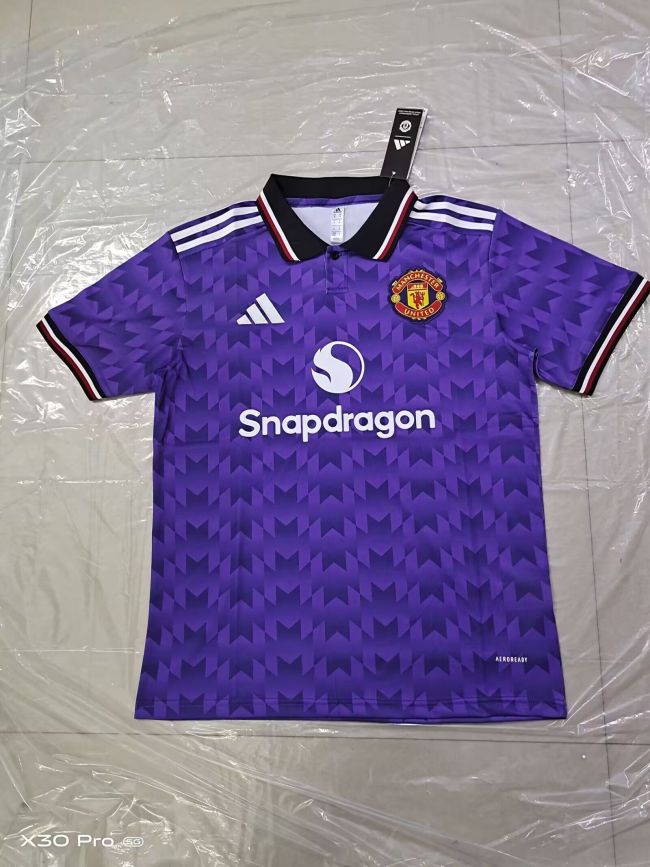 Fan Version 2025-2026 Manchester United Purple/White Soccer Polo