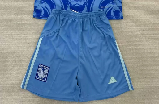 Fan Version 2025-2026 Tigres Away Blue Soccer Shorts Football Shorts