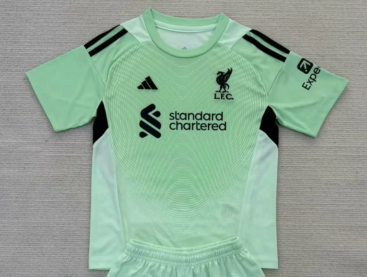 Fan Version 2025-2026 Liverpool Green Goalkeeper Soccer Jersey Football Shirt