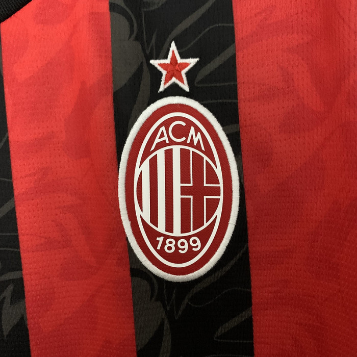 Fan Version 2025-2026 AC Milan Home Soccer Jersey AC Football Shirt