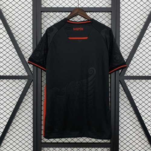 Fans Version 2025-2026 Albania Third Away Black Soccer Jersey Football Shirt