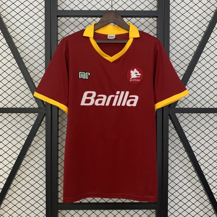 Retro Jersey 1989-1990 As Roma Home Soccer Jersey Vintage Football Shirt