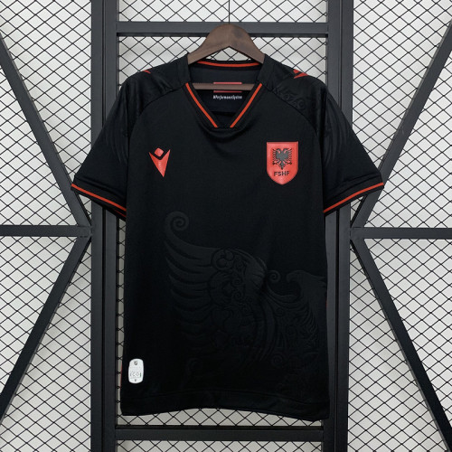 Fans Version 2025-2026 Albania Third Away Black Soccer Jersey Football Shirt
