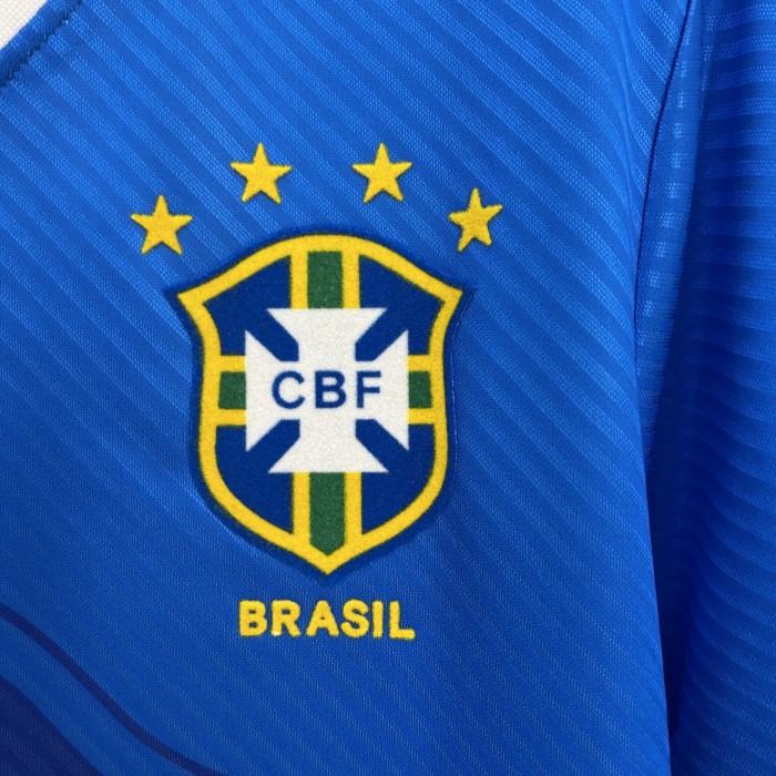 Retro Jersey 1993-1994 Brazil Away Blue Soccer Jersey Vintage Brasil Camisetas de Futbol