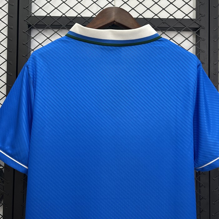 Retro Jersey 1993-1994 Brazil Away Blue Soccer Jersey Vintage Brasil Camisetas de Futbol