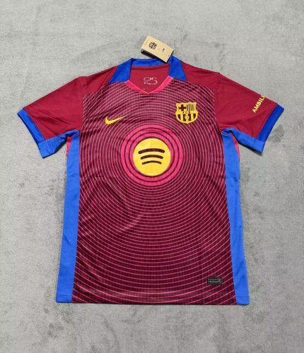 Barca Camisetas de Futbol Fans Version 2025-2026 Barcelona Red Special Edition Soccer Jersey