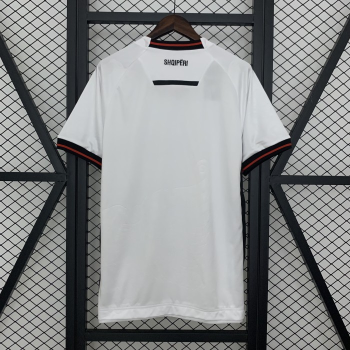 Fans Version 2025-2026 Albania White Soccer Jersey Football Shirt