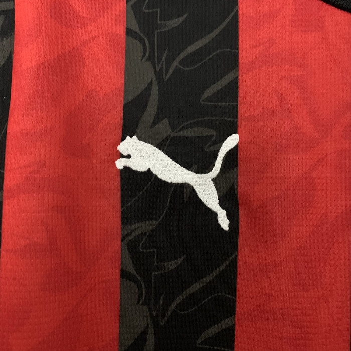 Fan Version 2025-2026 AC Milan Home Soccer Jersey AC Football Shirt