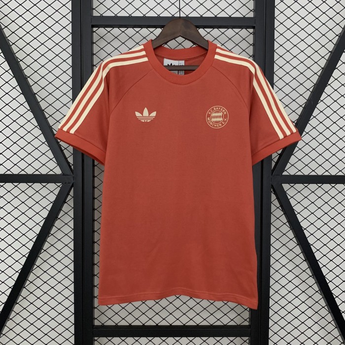 Retro Model 2024-2025 Bayern Munich Red Soccer Cotton Shirt