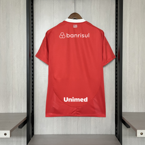 with 2 Patches Fans Version 2025-2026 Sport Club Internacional Home Soccer Jersey Football Shirt