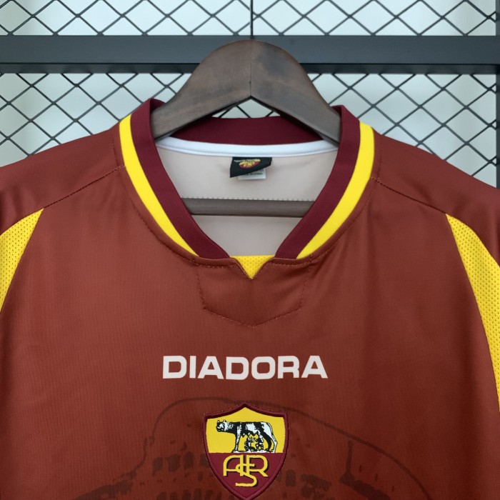 Retro Jersey 1997-1998 As Roma Home Soccer Jersey Vintage Football Shirt