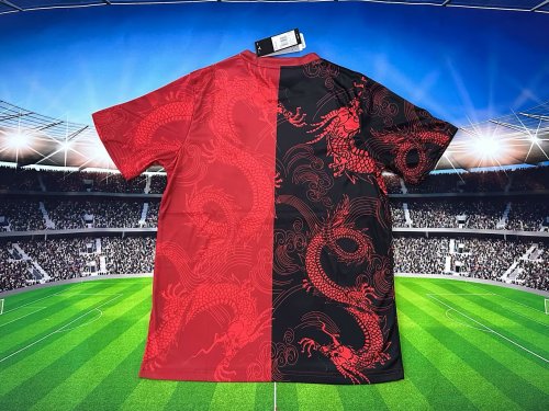 Fans Version 2025-2026 Real Madrid Black/Red Dragon Soccer Jersey Real Football Shirt