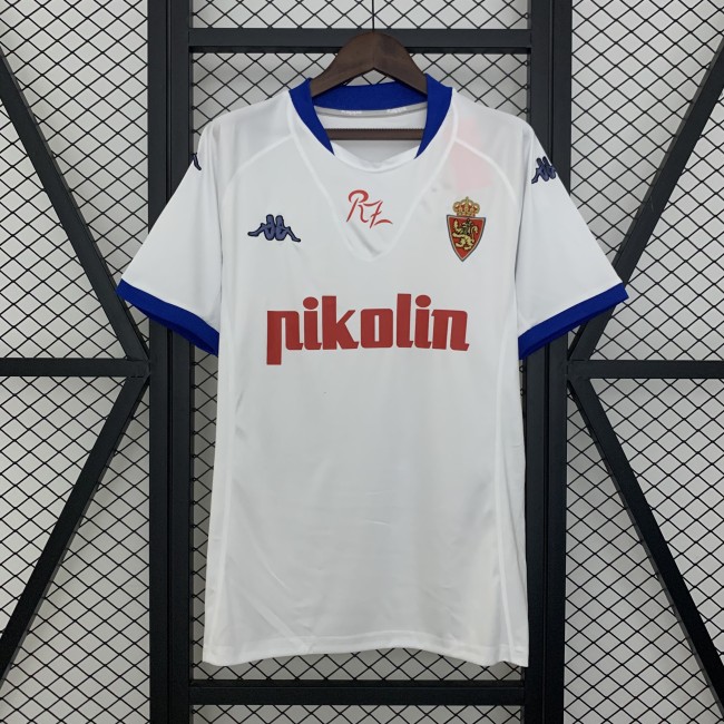 Retro Jersey 2001-2002 Real Zaragoza Home Soccer Jersey Vintage Camisetas de Futbol
